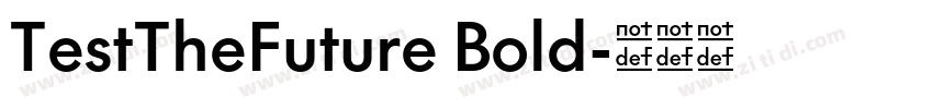 TestTheFuture Bold字体转换